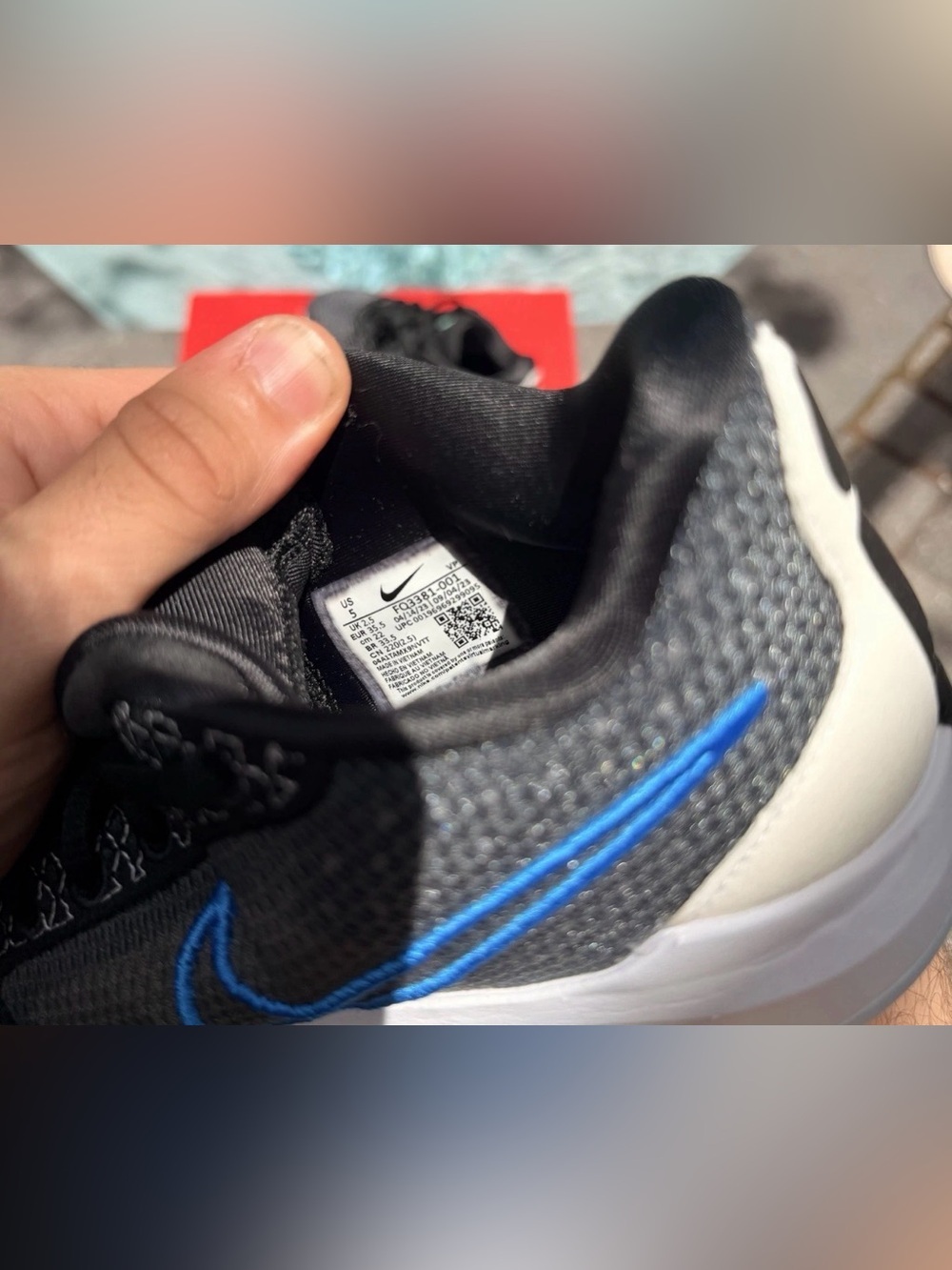 NIKE AIR SABRINA 1 ONE BLACK PHOTO BLUE FQ3381 001 SIZE 5WMNS RISE NOIR - Picture 5 of 5